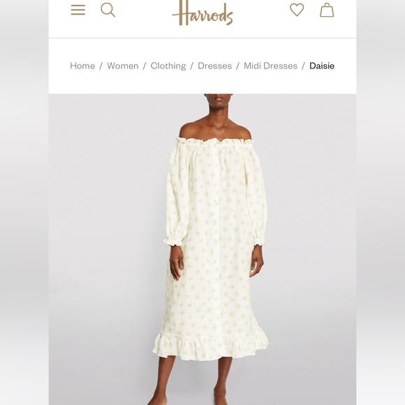 SLEEPER off shoulder daisy dress - Picture 2 of 4